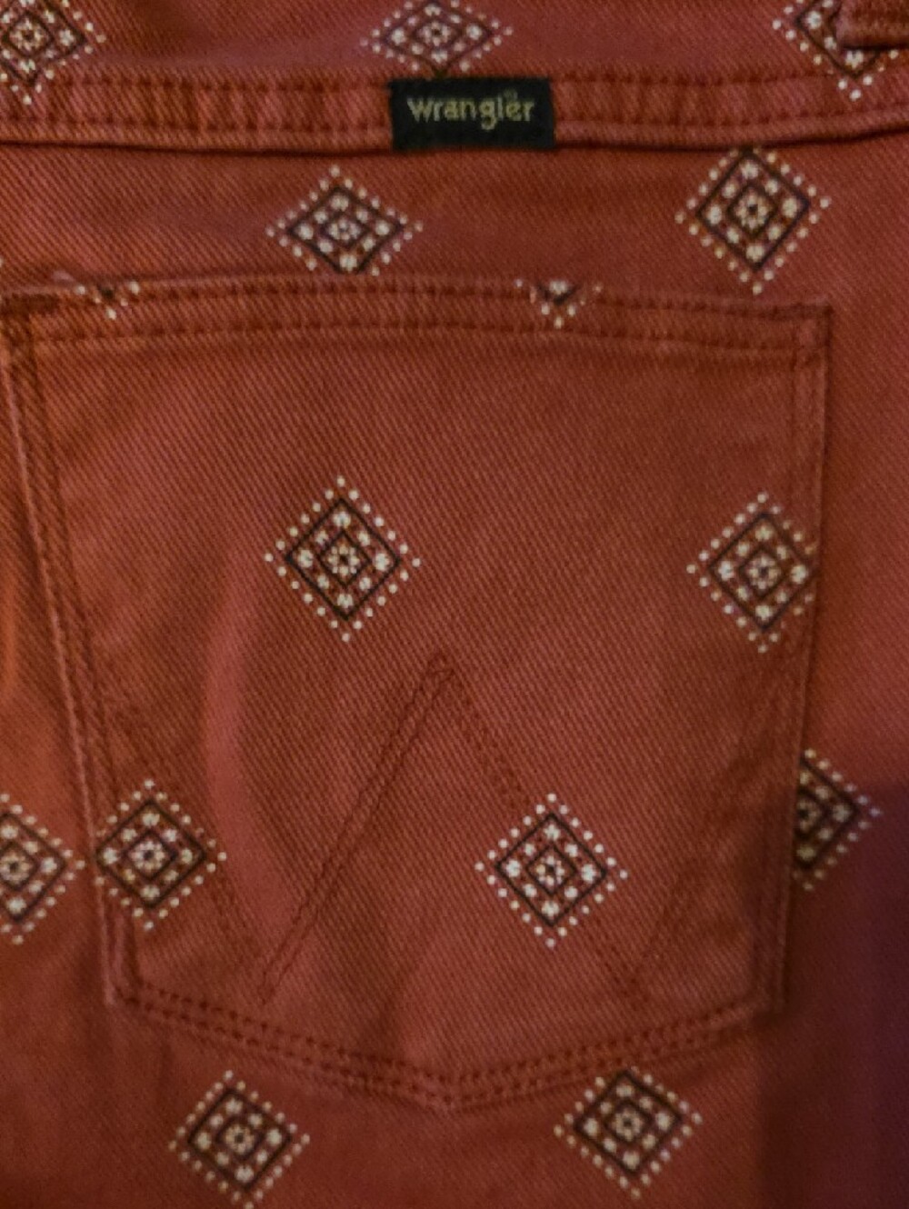 Wrangler Rust-Red High Rise Bold Boot Cut - Picture 3 of 12